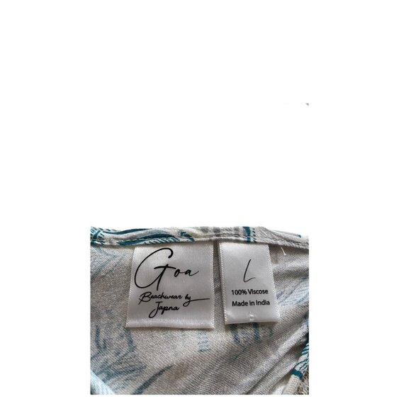 Goa Beachwear By Japna Swing Swim Cover Blue Size L Boho Beach Coastal Vacation - Picture 3 of 12